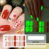 Christmas Nail Strips With Nail File Santa Claus Christmas Tree Sock Christmas Nail Strip Full Wraps For Women Holiday Art