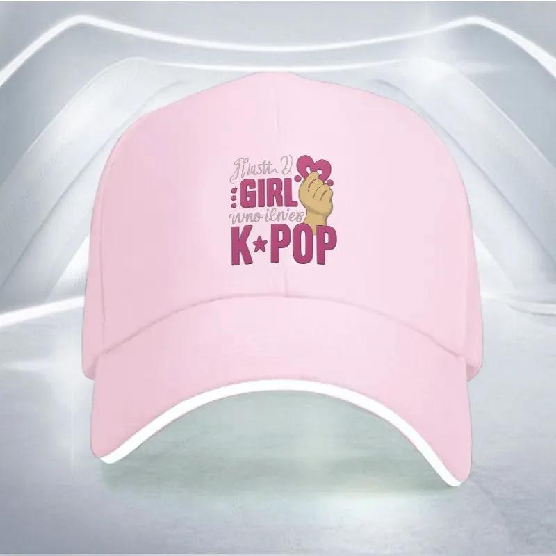 KPOP Girl Finger Heart Baseball Cap Polyester Adjustable Casual Hat For Adult Unisex Outdoor Sports