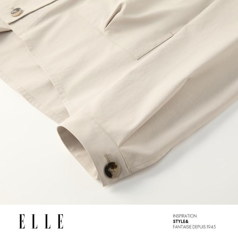 ELLE Women's Lapel Shirt Jacket