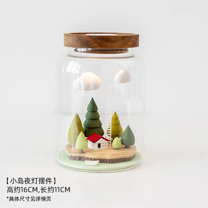 

Type-c Island Creative Handmade Besides Lamp Bedroom Decoration Children Christmas Gifts Desktop Decorations Room Decor