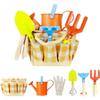 Kind Tuinier Kit Tas Voor De Tuin Of Strand,Kinder Tuiniergereedschap Kind Tuinier Kit Handschoenen Schep