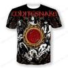Heavy Metal Rock Band Whitesnake 3D Printed T-shirt Men's Fashionable Hip-hop Short Sleeved Top Summer Street Casual Round Neck Clothing