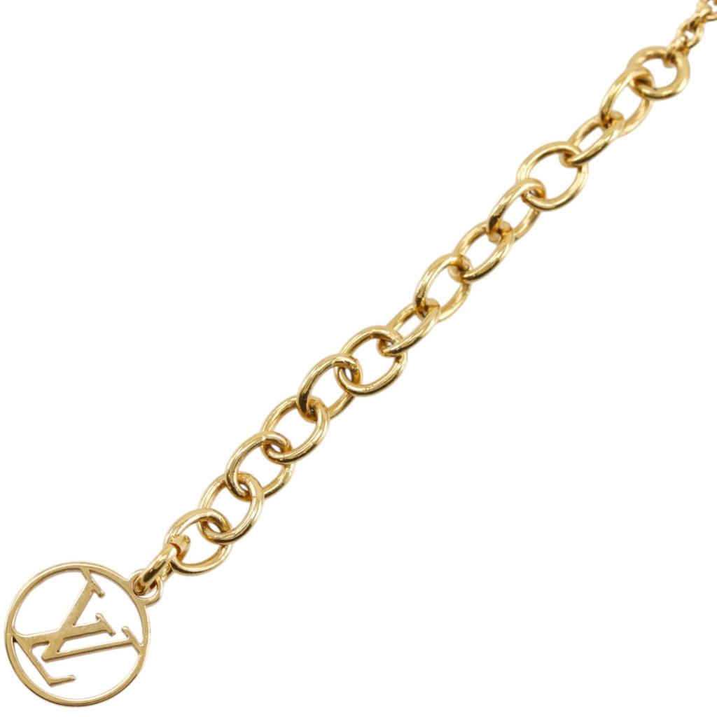 LOUIS VUITTON Essential V Necklace M61083 Plated Gold 9.7g unisex Used