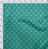 oneOone Cotton Poplin Dusty Teal Green Fabric Asian Circle Block Diy Clothing Quilting Fabric Print Fabric By Yard 42 Inch
