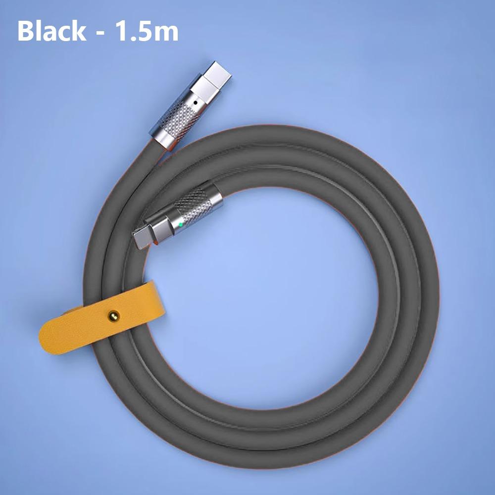 100W Fast Charging Cable 1M 1.5M 2M Liquid Silicone PD Type C Cable Type-C To C Versatile Compatibility Data Line