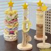 Wood Desktop Hair Rope Holder Multi-purpose Jewelry Bracelet Organizer Display Holder for Watches Bracelets Scrunchies Hair Band