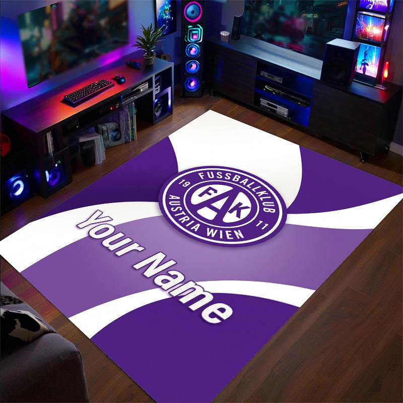 Crystal Velvet Rug Austria Wien FC Print Custom Name Text Floor Mat Home Decor