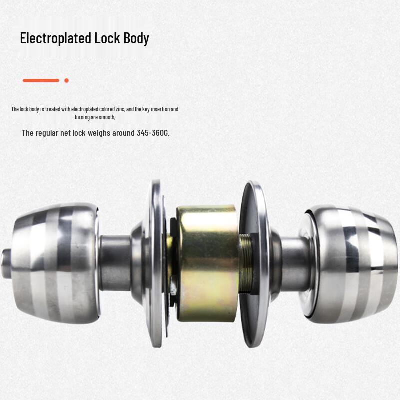 Ice Rain Stainless Steel Spherical Indoor Door Lock