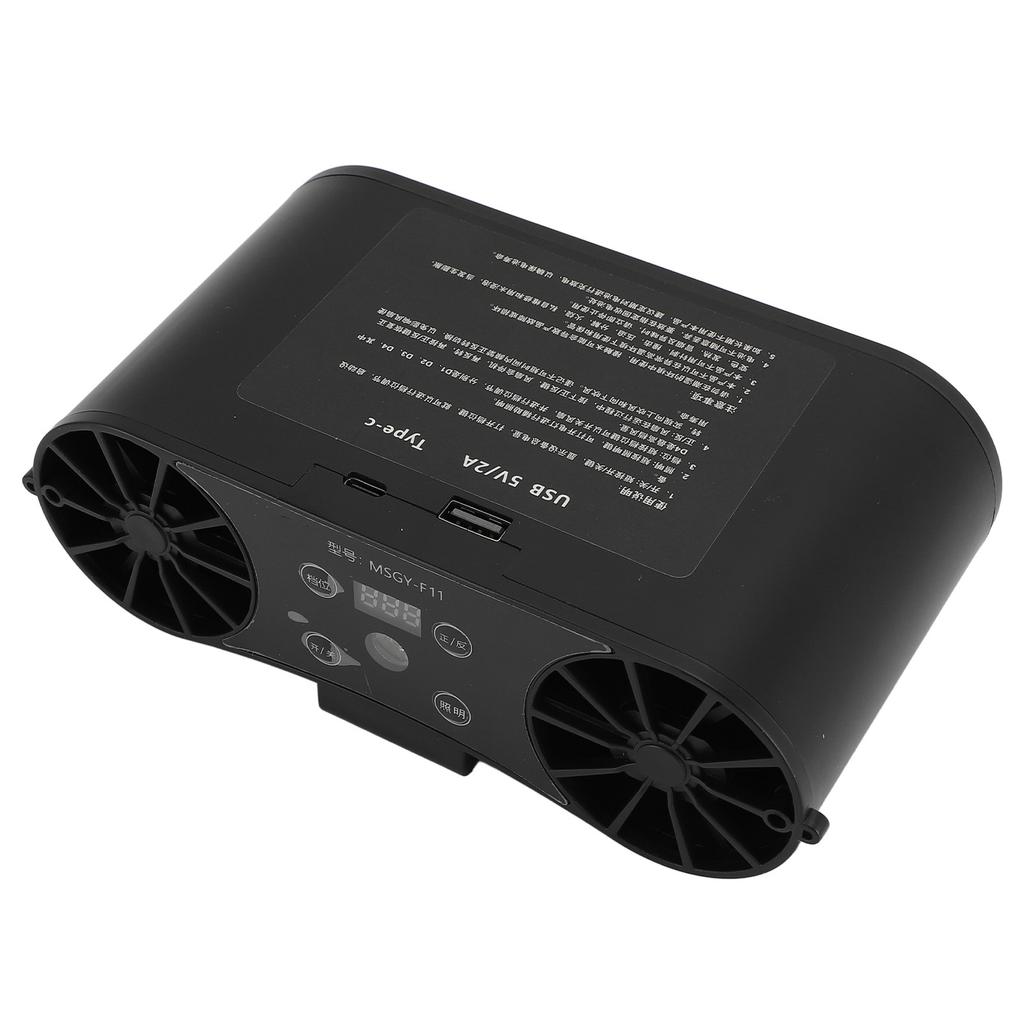 Waist Mounted Fan USB Rechargeable Cooling Fan with Digital Display CW and CCW Strong Airflow Fan