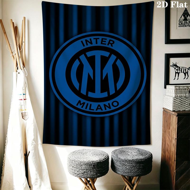 Inter Milan Logo Wallpaper Bedding 1 Duvet Cover 2 Pillowcase Without Core Christmas Birthday Gift Soft And Comfortable