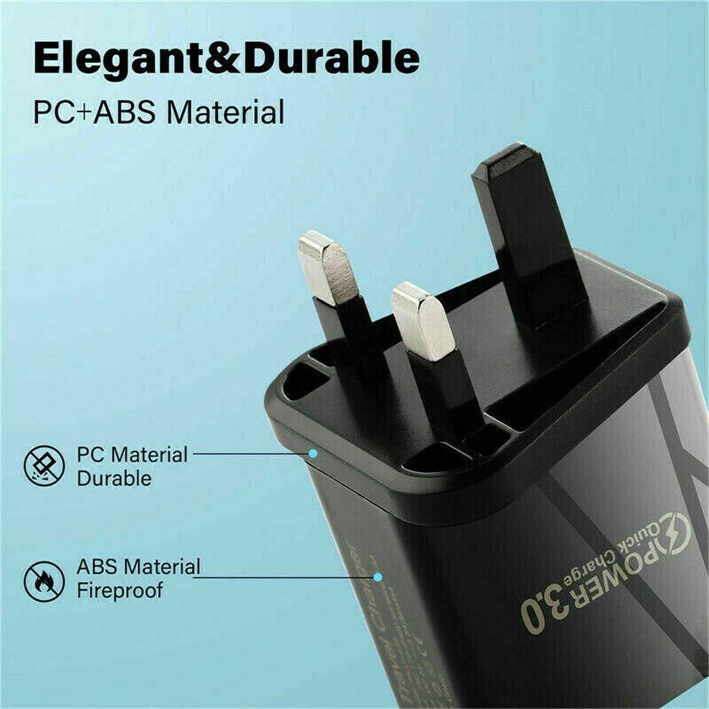 Portable 4 Ports USB Transformer Power Supply Wall Charger Adapter Fast Quick Charger