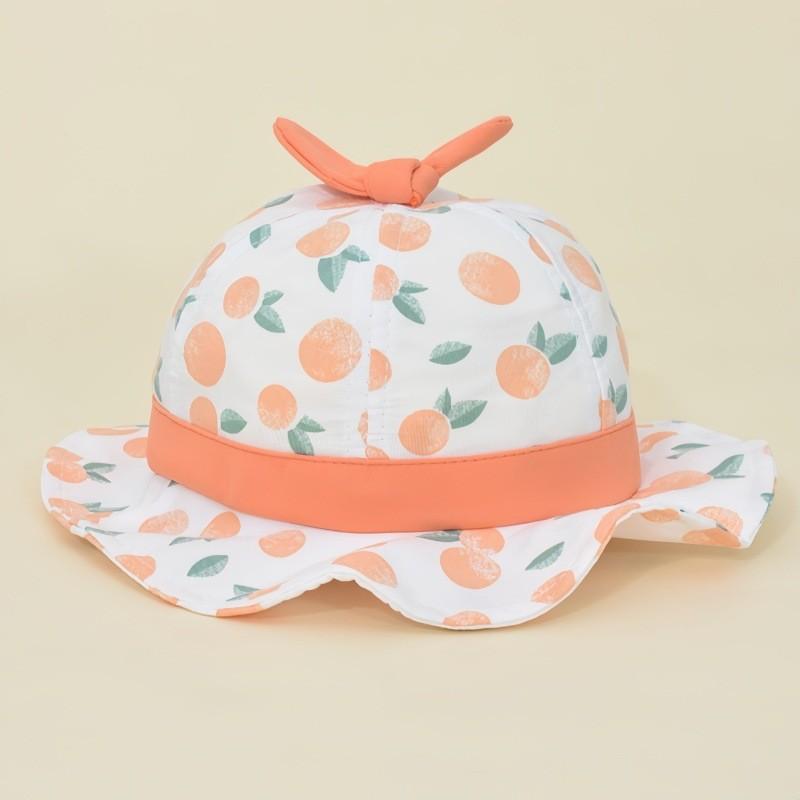 

Baby Girl Sun Hat With Wide Brim For Sunscreen Breathability And Casual Outdoor Play оранжевый