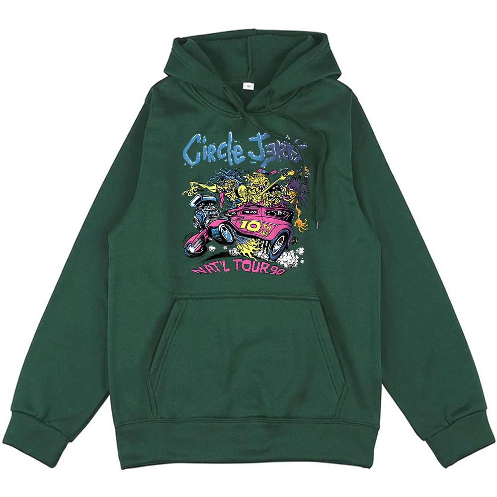 Punk Band Circle Jerks Hoodies Unisex Streetwear Winter Hooded Men Women Sudaderas Heavy Mental Graphic Clothing