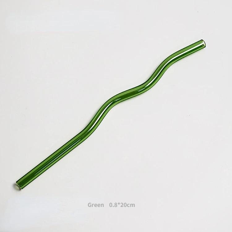 Reusable Glass Straw Long Stem Glass Straw Wholesale Straws Heat Resistant Glass Drinking Water Straws Eco Friendly Drinkware