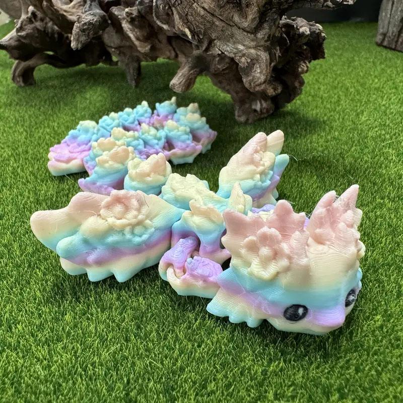 3D-Druck Spielzeug Salamander Drache Schreibtischornament Tiere Heim Büro Handwerk Weihnachtsgeschenk