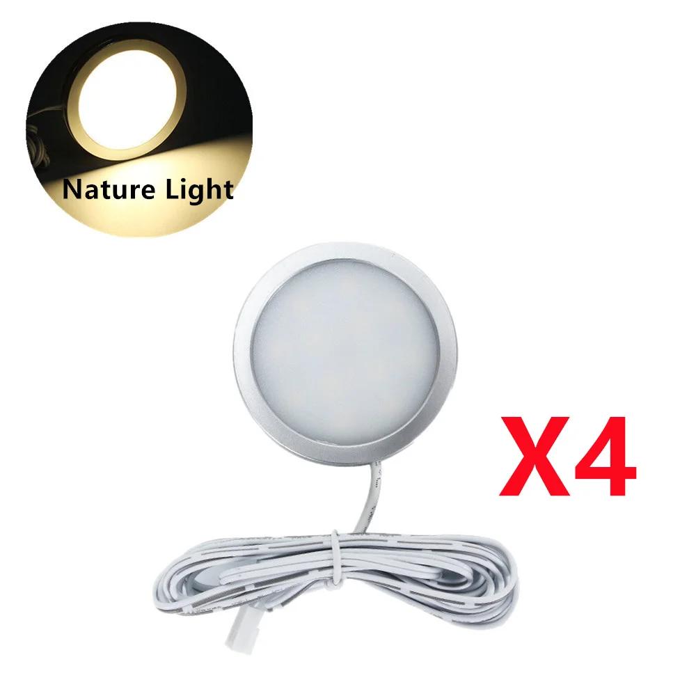 4PCS RV Interior LED Lights Recessed Ceiling Cabinet Lamp Camper Trailer Boat DC 12V Downlight 3000K/4000K/6000K Reading Light
