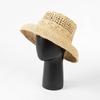 Summer Handwoven Hollow Pattern Wide Brim Raffia Straw Hat - Beach Travel Sun Protection