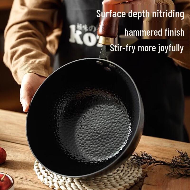 Baishide 24CM Japanese-style Refined Iron Non-stick Wok