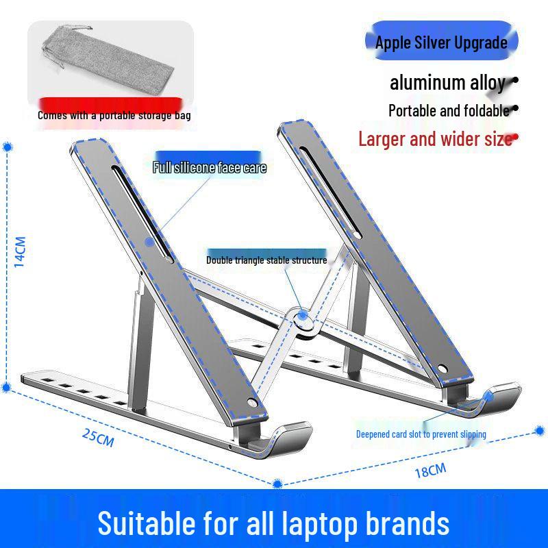 Aluminum Double Layer Laptop Stand: Portable, Liftable, Folding, and Cooling