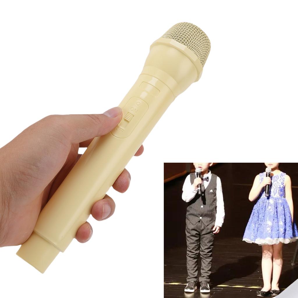 Simulated Microphone ABS Lightweight Rlistic Handheld Mic Prop for Speech Practice Cosplay Photography