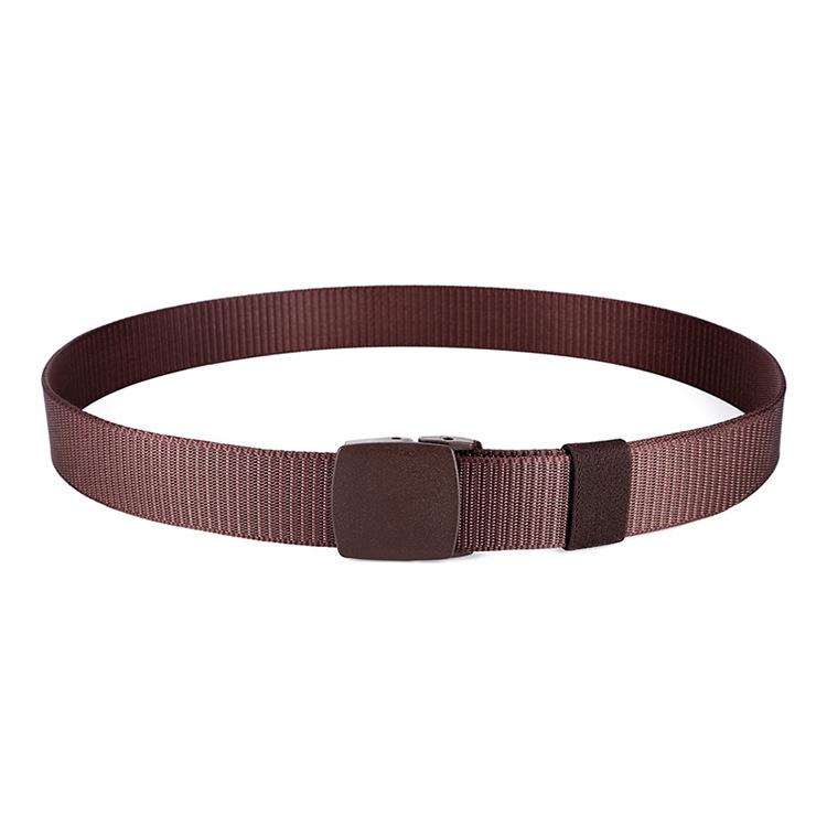 Outdoor Belt Men'S And Women'S Canvas Belt Spring And Summer Toothless Plastic Automatic Buckle Belt