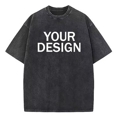 T-shirt Coton Lavé DIY 0101 Imprimé Motif Personnalisé Vintage Oversize Manches Courtes T-shirt Rapper Streetwear T-shirt Homme
