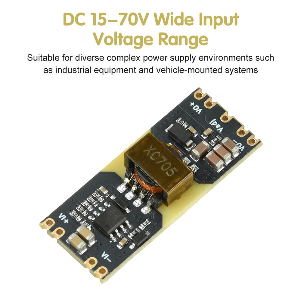 XC7010 Isolated Power Module Buck Converter DC 15-70V Input To DC 5V 12V Output Step Down Module Stabilizer Reserved for LDO