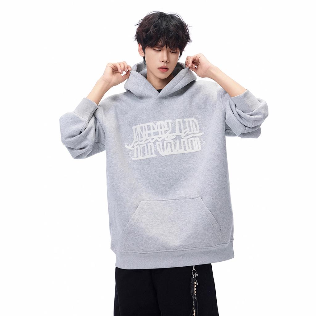 Wool Letter Hooded Sweater Boys Winter New Joker Casual Hooded Hooded Coat