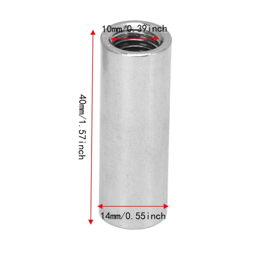 10pcs Round Shape Round Rod Connector Female Thread Stud Nut Coupling Nut Industrial Assembly