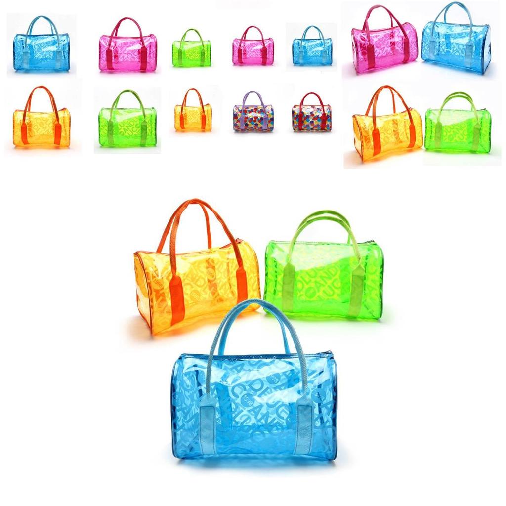Stylish Waterproof Outdoor Swimming Bag Trendy Fitness Toiletry Bag Perfect Jelly Beach Storage