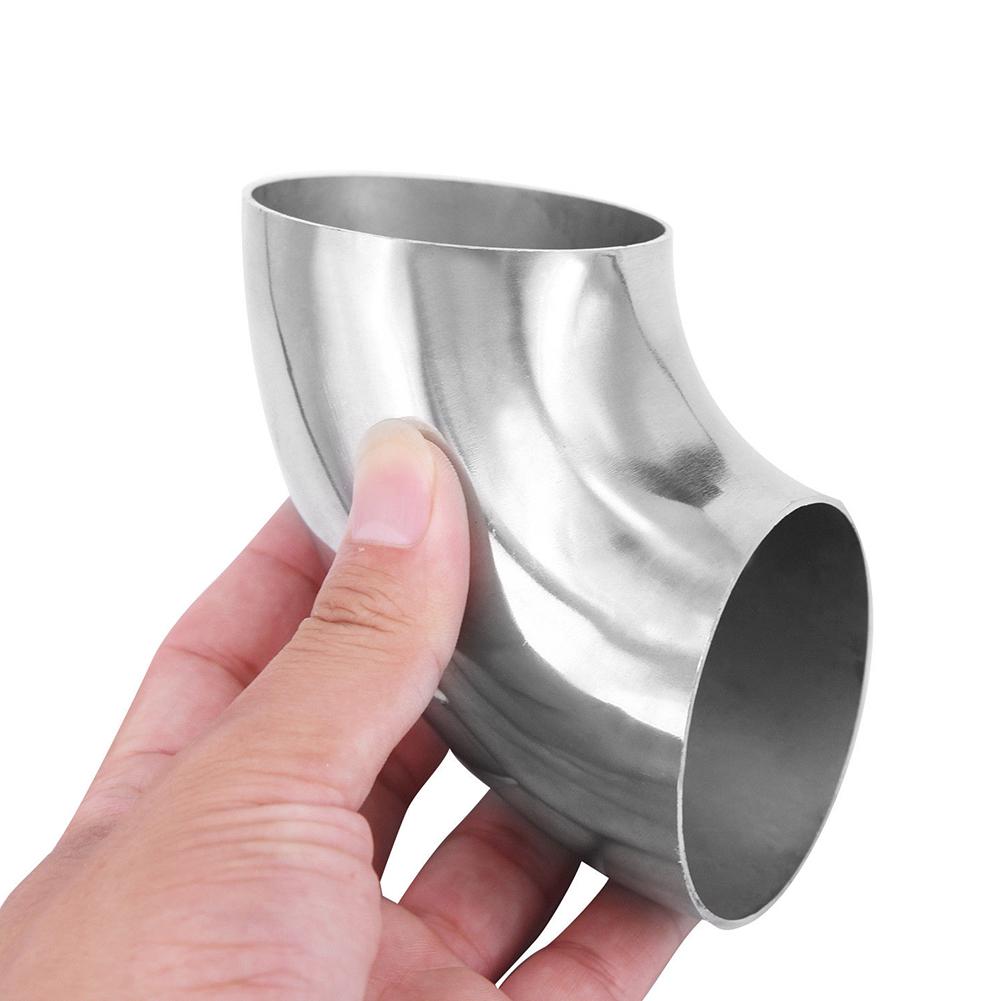Stainless Steel 304 1.5D Bending Radius Exhaust Elbow 90 Degree Pipe Fitting for Automotive Exhaust and Intake Pipes 34-102mm