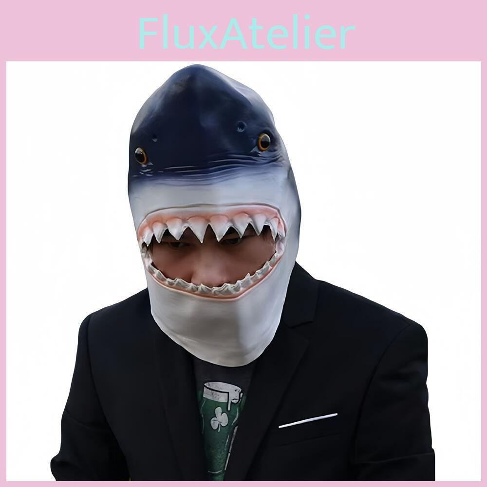 Shark Latex Mask For Cosplay And Costume Parties Halloween And Carnival