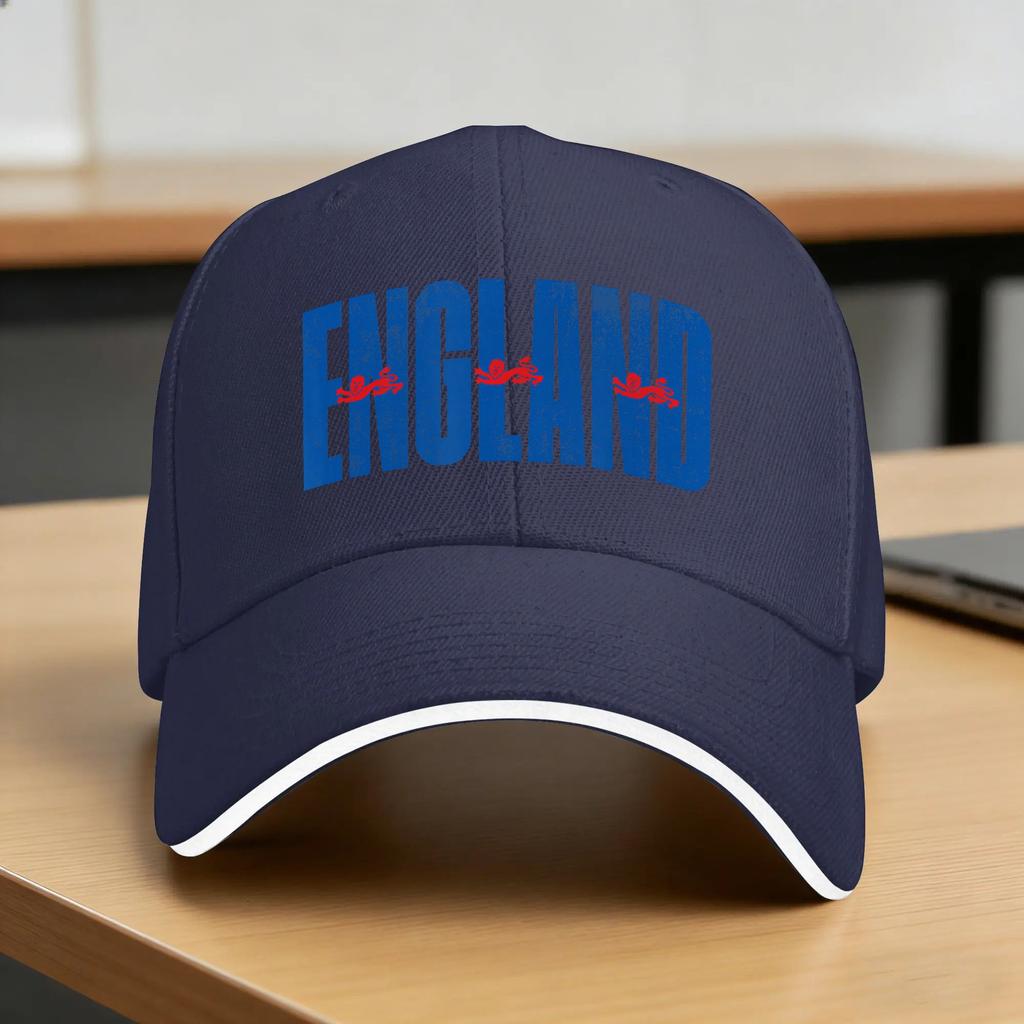 Licensed England National Football Team Baseball Cap  Stylish Trucker Hat Summer UnisexTeens Running Hippie Baseball Caps