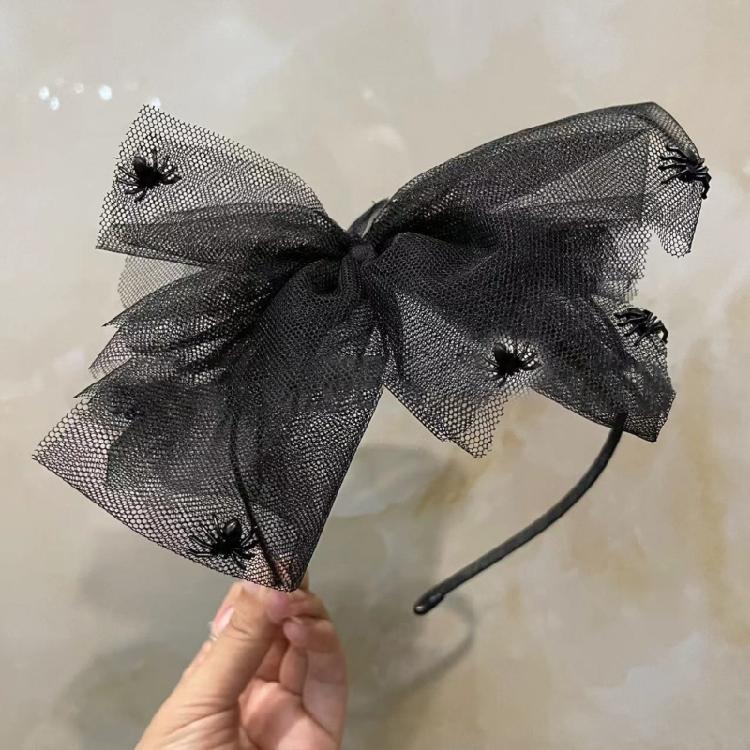 Vintage Gothic Lace Bow Headband Womens Headpiece Wedding Halloween Headwear