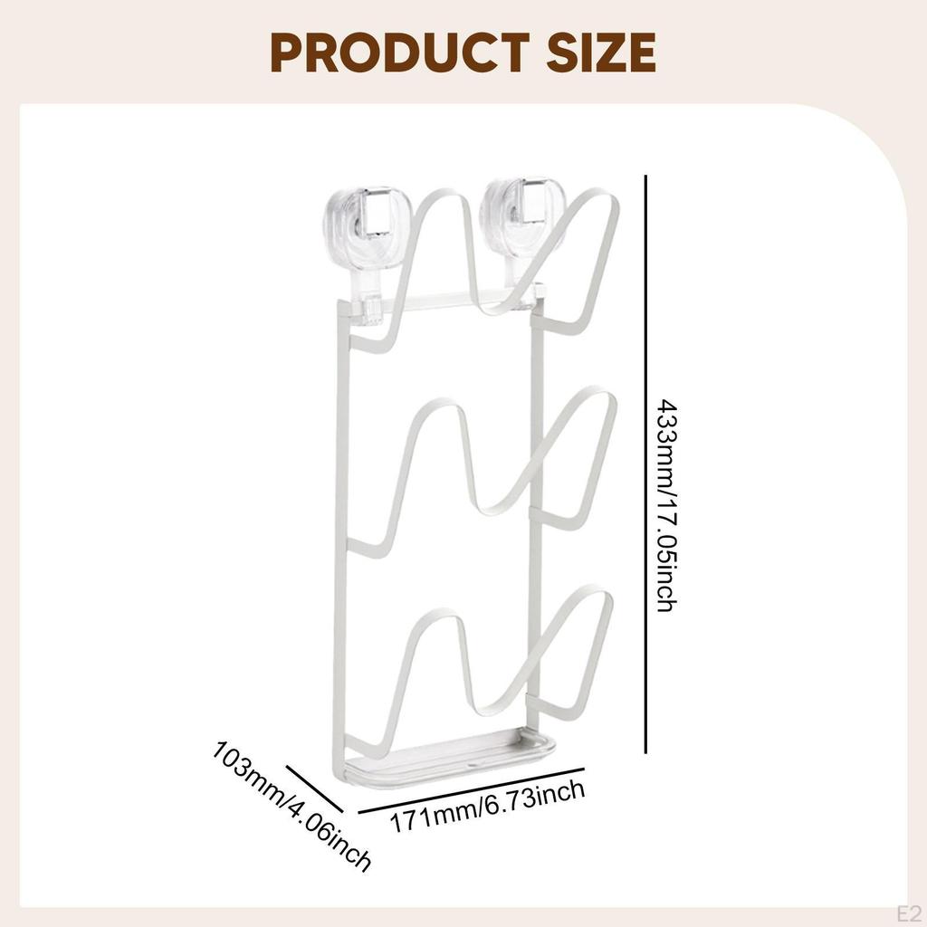Pot Lid Organizer Cabinet Cutting Board Holder Rack Versatile Simple Wall Mount Pan for