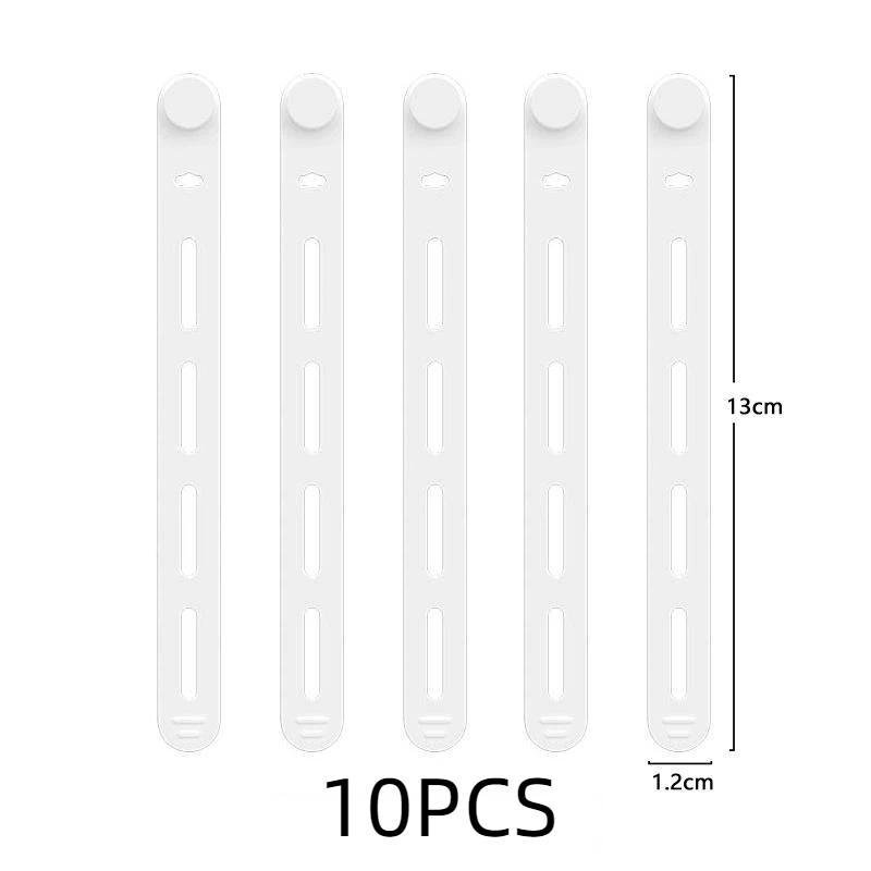 10 Pcs Creative Silicone Cable Organizer Data Cable Headphone Cable Storage Charging Cable Sorting Multifunctional Winder Strap