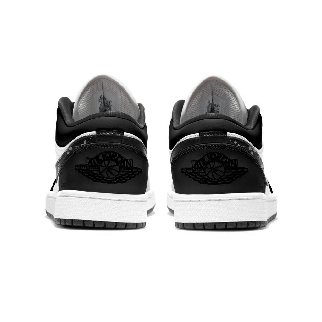 Jordan Air Jordan 1 Bone Erosion Leather Slip Resistant Abrasion Resistant Low top Vintage Basketball Shoes Women's DC0774-101(Team1086-)