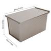 450g Capacity Pullman Loaf Pan Non Stick Coating Carbon Steel Toast Box Bottom Vent Holes Corrugated Design Loaf Pan with Lid