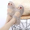Genuine Leather Women Summer Wedges Non-slip Beach Open Toe Breathable Sandals Light Sport Style Shoes Size 34-42