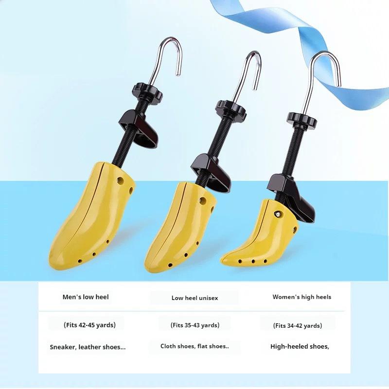 1 st professionella skoblock stövlar sneakers skosträckare män kvinnor klackar skor trän justerbar längd bredd skosträckare