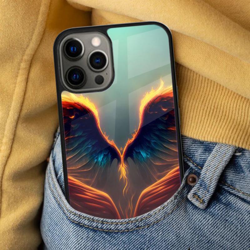 Fantasy Angel Girl Wings Soft Phone Case for iPhone 17 Air 16e Pro Max 15 Pro 13 14 Plus 11 12 MagSafe Magnetic Coque