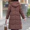 Plus Size XL-6XL Middle Age Women Winter Long Coats Hooded Elegant Thick Warm Embroidery Parkas Female Jackets