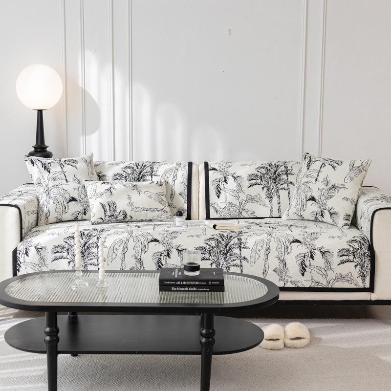 Chenille Sofa Cushion Four Seasons Universal Sofa Cushion Dustproof Stain Resistant Sofa Cover Towel Retro Affordable Luxury Non-Slip Cushion