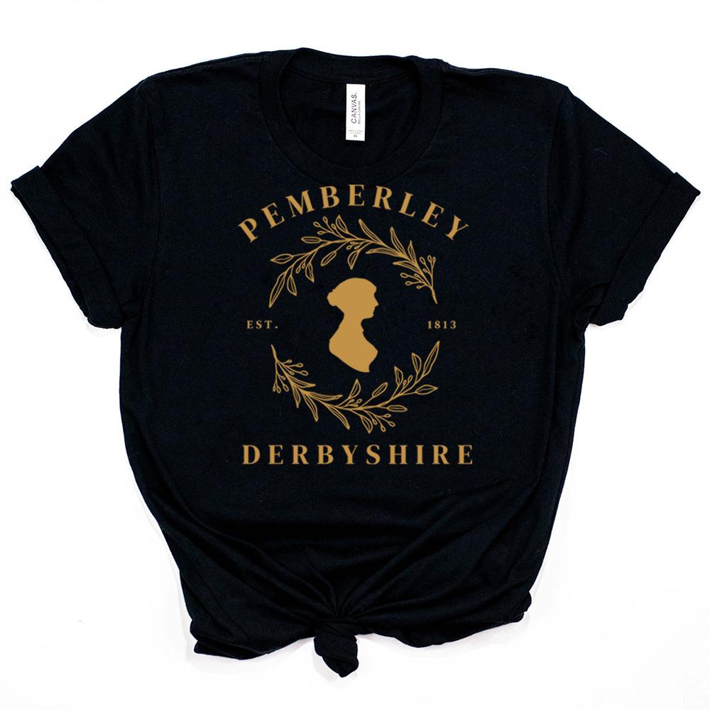 Pemberley T Shirt Jane Austen Shirt Jane Austen Gifts Bookish Tees Dark Academia Clothing Reading Tshirt Literature Harajuku Top