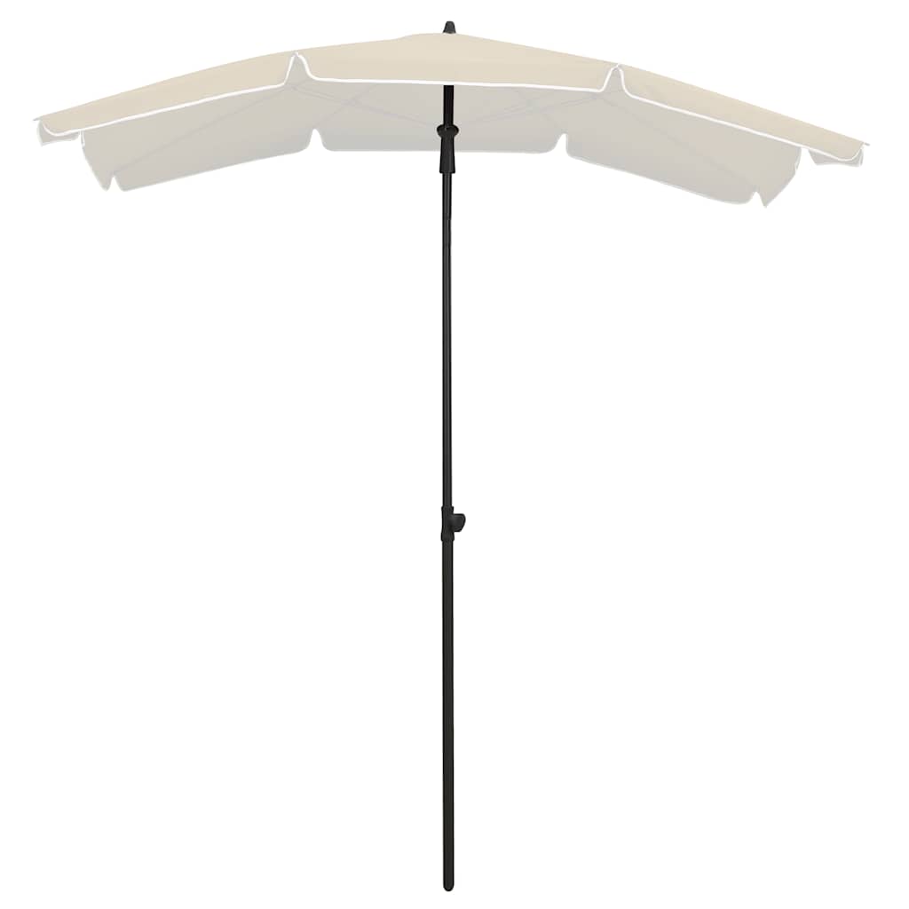 Sun Umbrella with Pole 200 x 130 cm Sand Colour