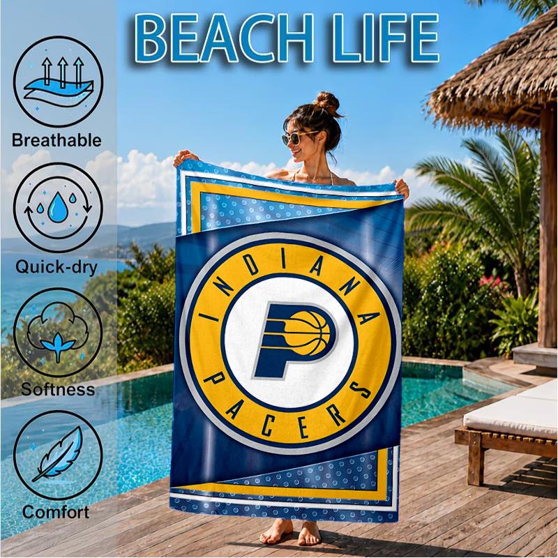 Pacers Basketball Team  Beach Towel, Microfiber Beach Towel, Perfect For Pool, Beach, Travel, Home Decor Beach Party Fan gifts