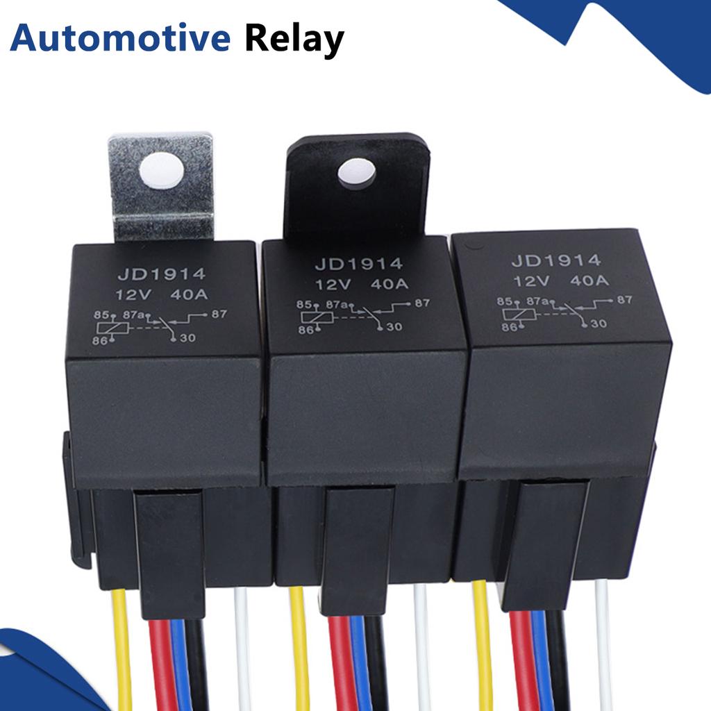 4 5 Pin 4P 5P 40A Waterproof Car Relay Long Life Automotive Relays Normally Open DC 12V/24V Relay For Head Light Air Conditioner