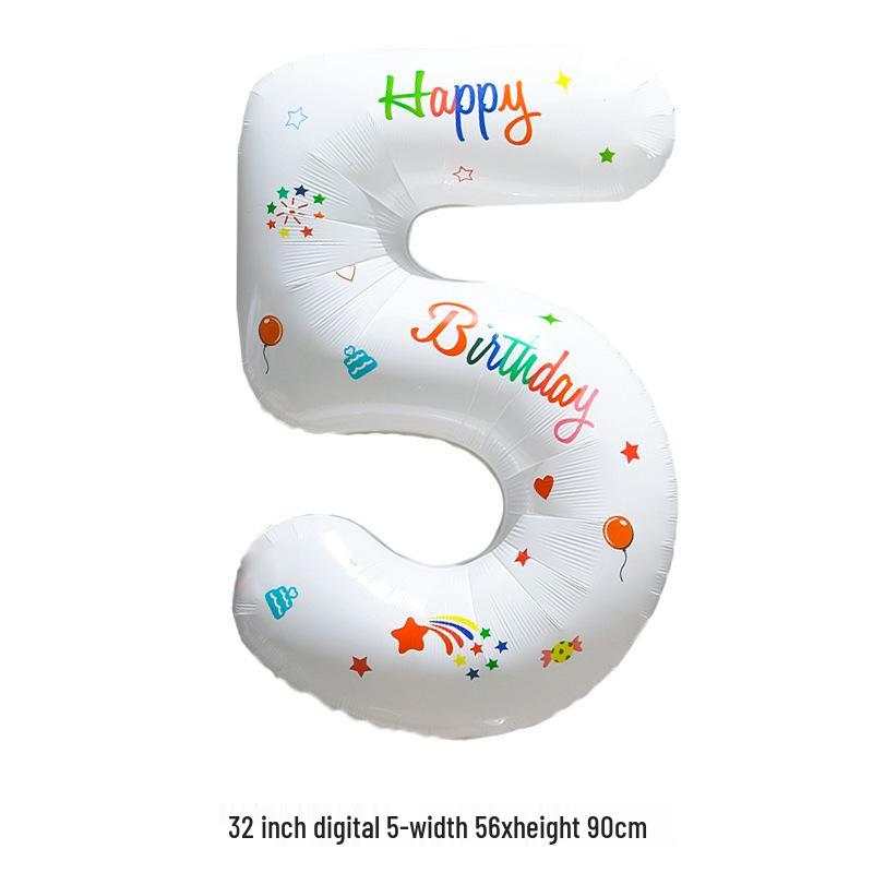 32" Rainbow Jelly Gradient Aluminum Foil Balloon for Birthday, Festival, Wedding Party Decorations