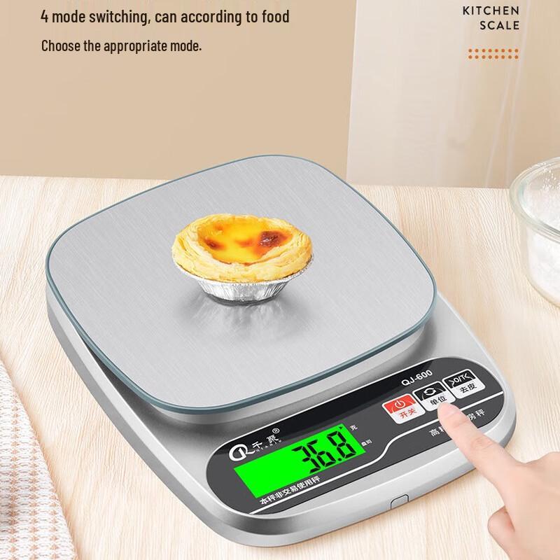 Jinmiaogao Precision Mini Stainless Steel Kitchen Scale 5KG/0.5G (CN Version)