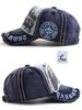 Laquest American Casual Baseball Studded and Embroidered Cap, 100% Cotton, (Navy)